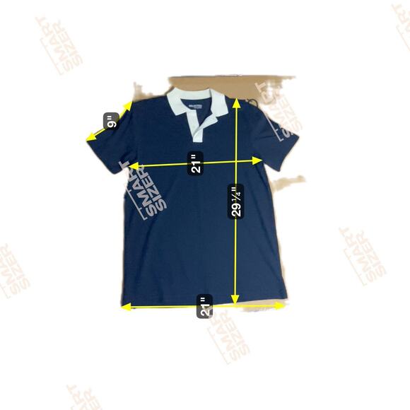 Selected Homme Navy Polo Shirt, Short Sleeve Men's Shirt, Large Size, Polyester - Picture 3 of 6